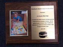 First Book's Senator Award for Excellence - First Book for 2004-2006