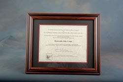 2011 Certificate of Appreciation