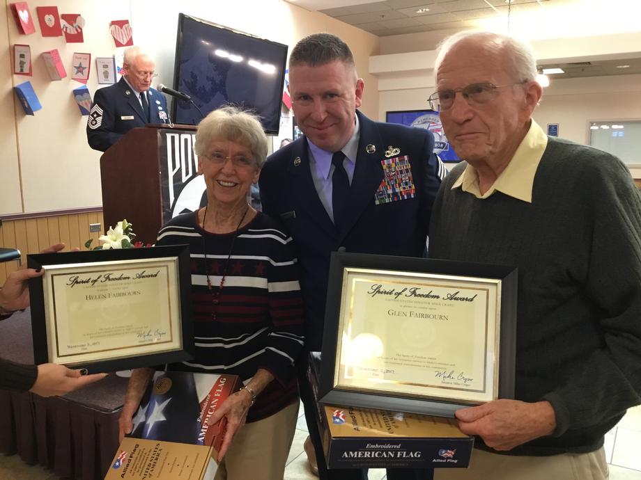 Spirit of Freedom Presented to Glen & Helen Fairbourn.